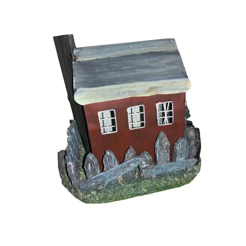 Barn House Building Tractor Nightlight Table atop Electric
